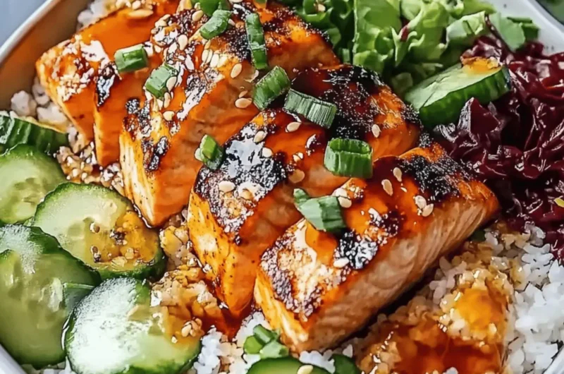 Sriracha Honey Salmon Bowls