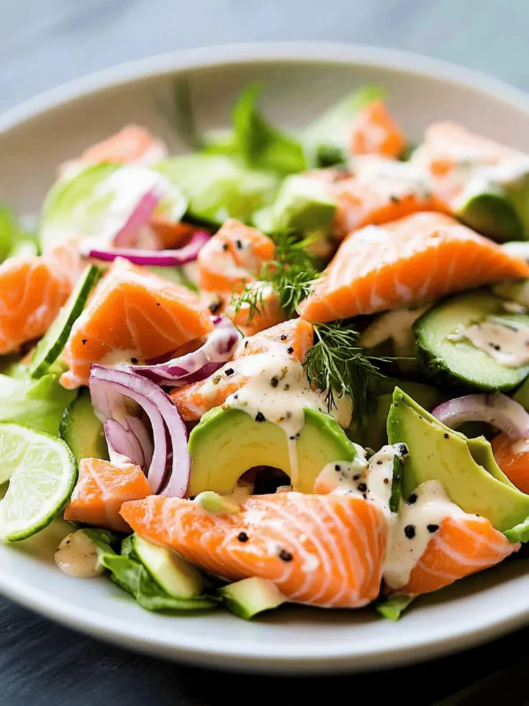Fresh Salmon Salad with Avocado: A Zesty Healthy Delight 3 Fresh Salmon Salad with Avocado and Citrus Vinaigrette