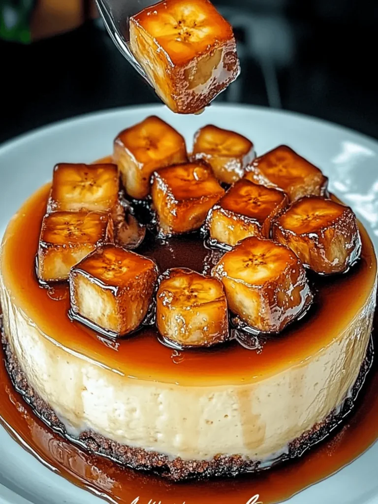 Caramelized Banana Cheesecake With Rum Glaze