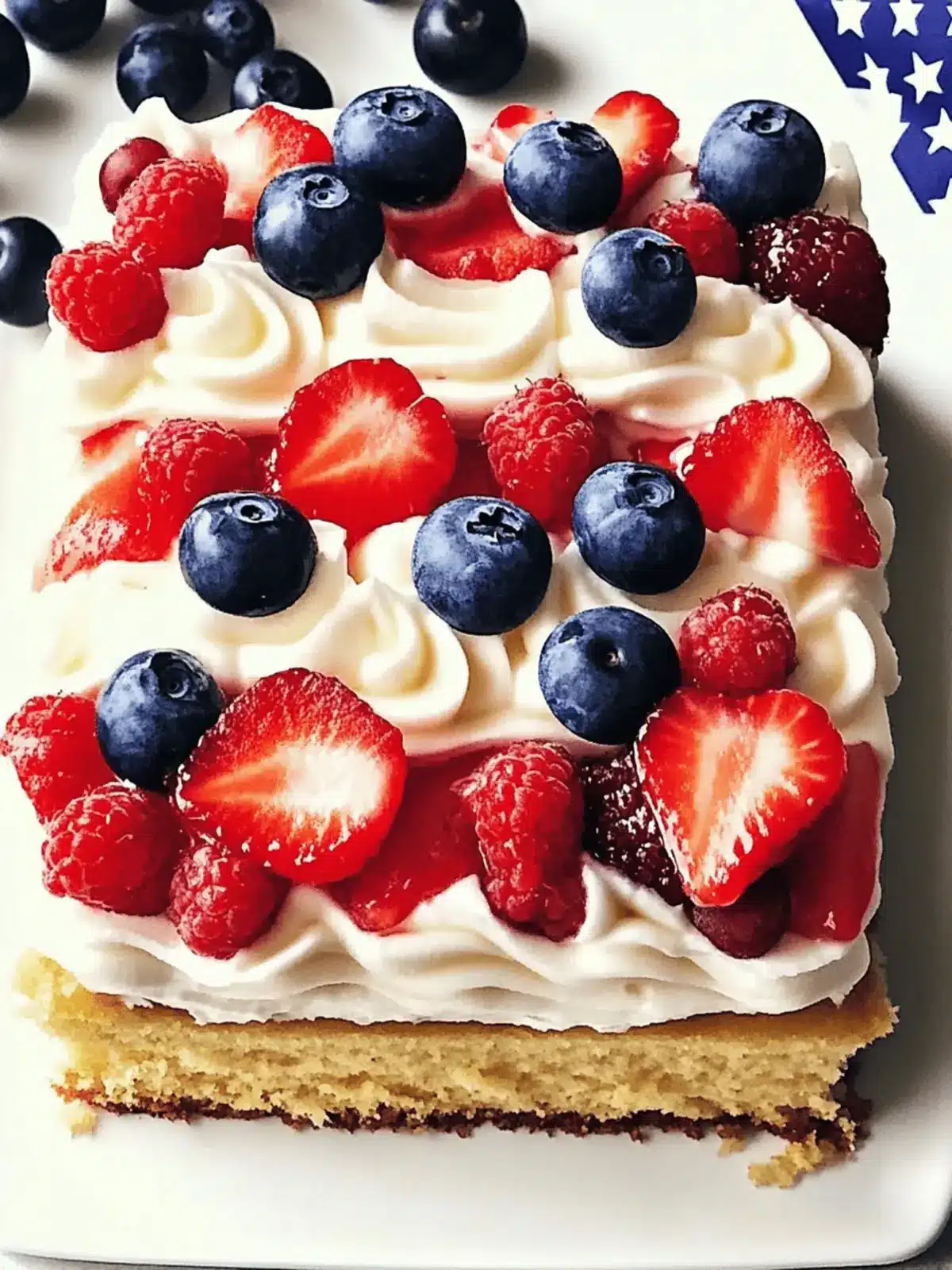 Patriotic Berry Flag Cake Delight