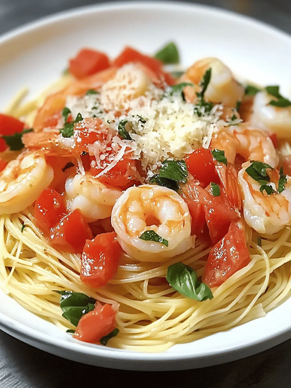 Angel Hair Pasta with Shrimp and Basil
