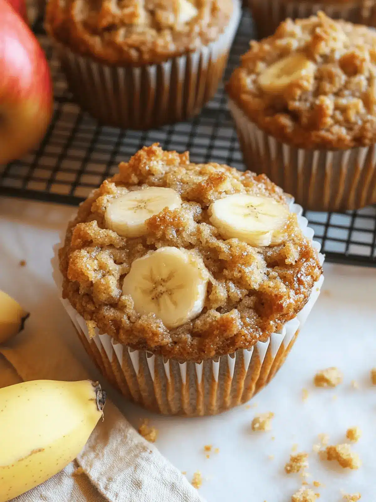 Apple Banana Bread Muffins
