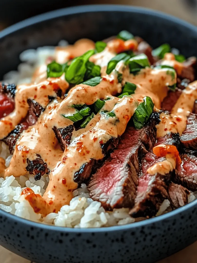 Korean BBQ Steak Rice Bowls with Spicy Cream Sauce Delight 3 Korean BBQ Steak Rice Bowls with Spicy Cream Sauce - deliceflash