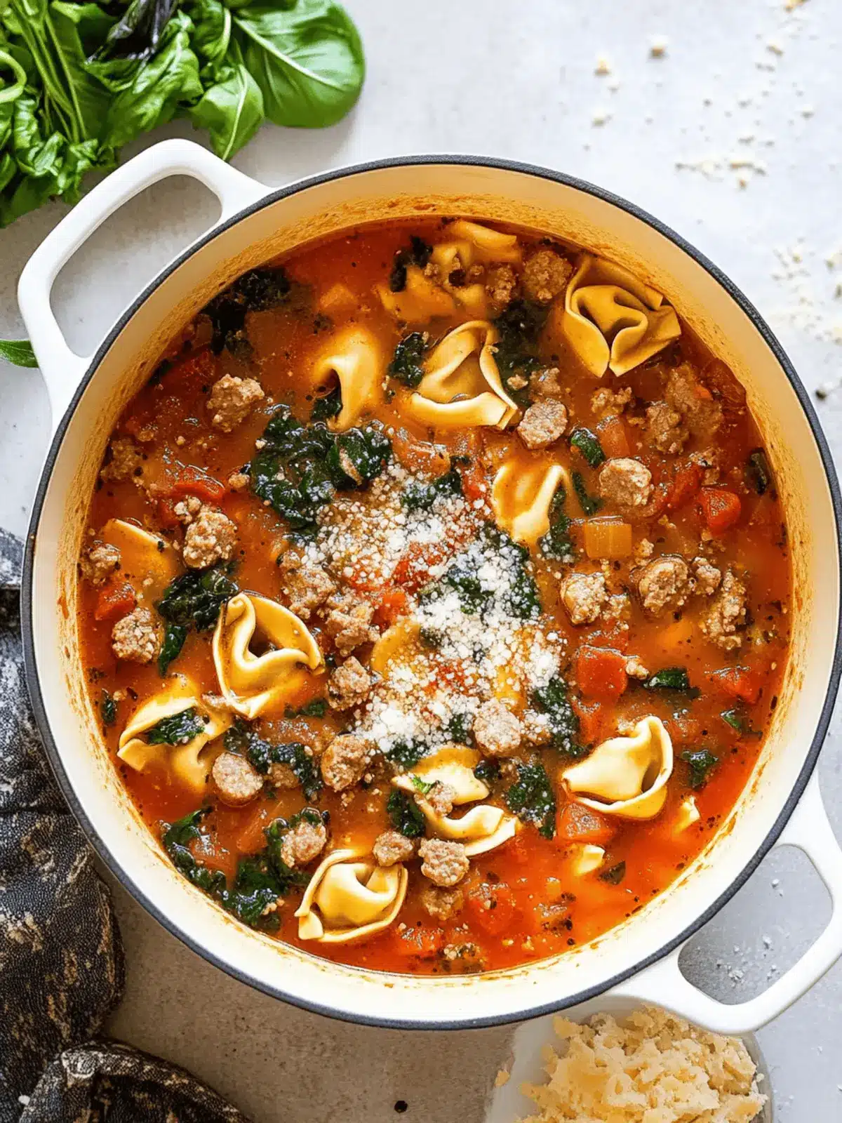 Italian Sausage Tortellini Soup
