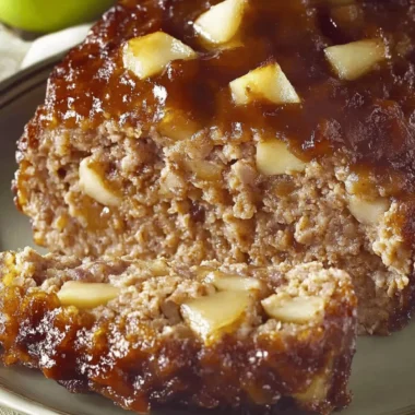 Cheesy Apple and Oat Meatloaf