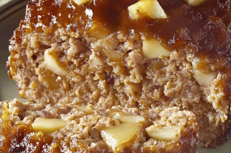 Cheesy Apple and Oat Meatloaf