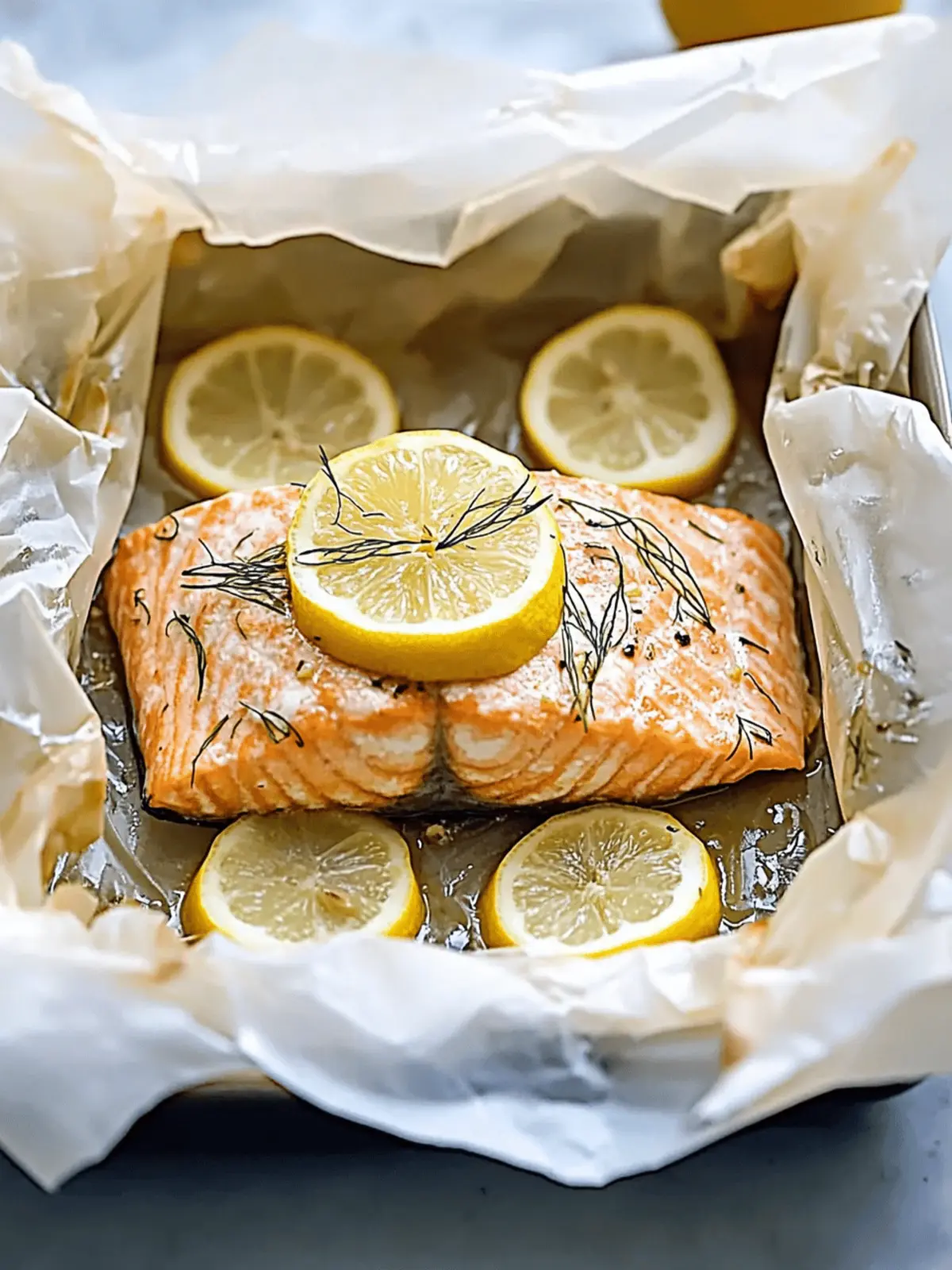 Elegant Salmon en Papillote with Fennel and Lemon