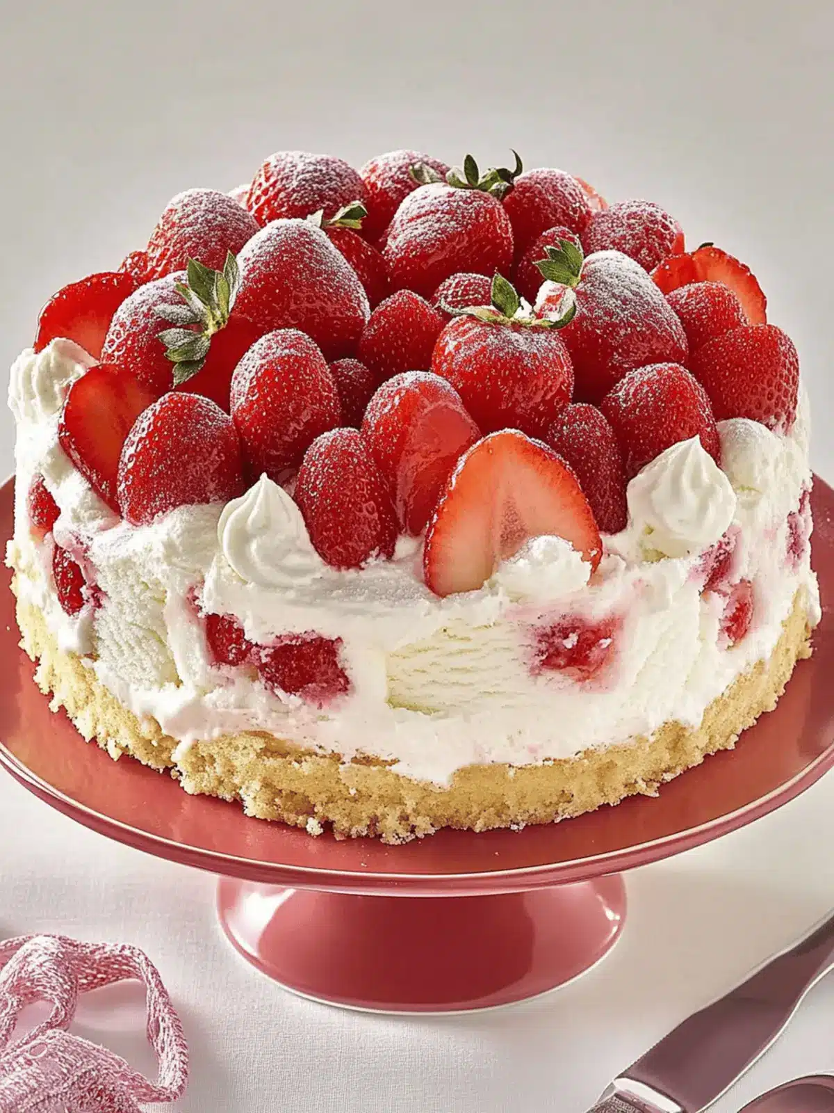 Strawberry Shortcake Ice Cream Cake
