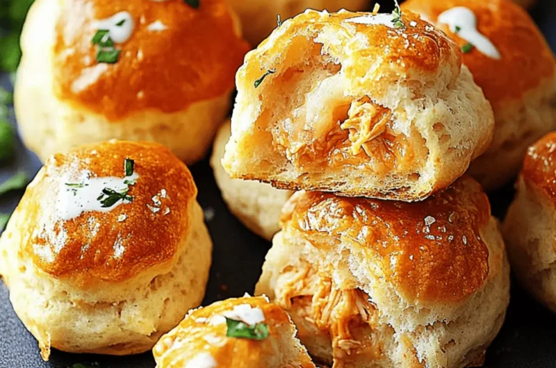 Buffalo Chicken Biscuit Bombs