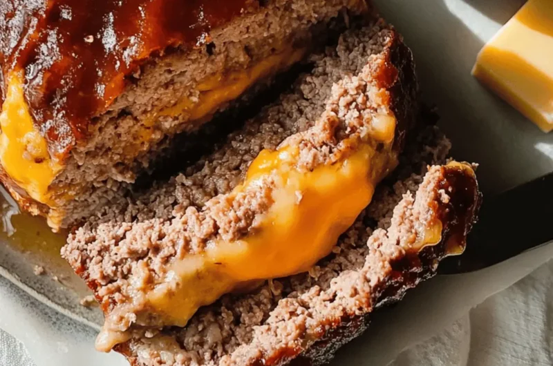 Cheddar Cheese Stuffed Meatloaf