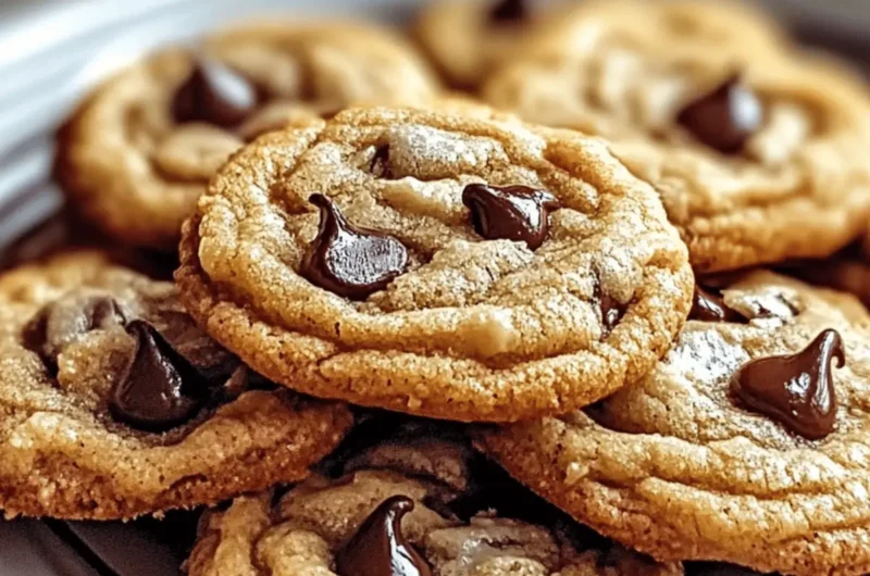 Gooey Salted Tahini Chocolate Chip Cookies with a Nutty Twist
