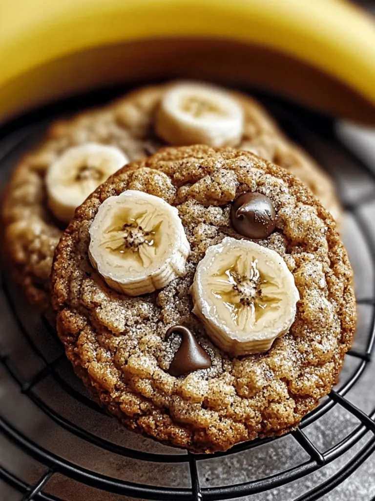 Soft & Chewy Banana Bread Cookies with Cinnamon and Chocolate Chips