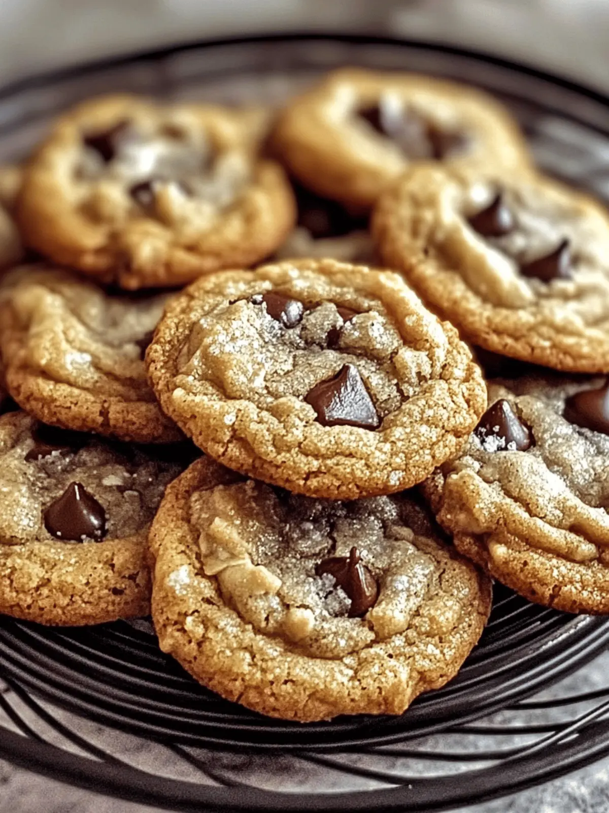 Gooey Salted Tahini Chocolate Chip Cookies with a Nutty Twist