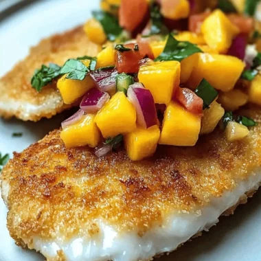 Coconut Crusted Fish with Mango Salsa