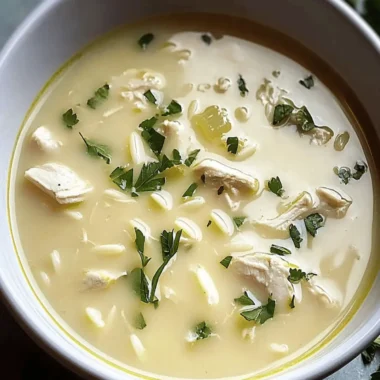 Silky Greek Lemon Chicken Soup with Orzo