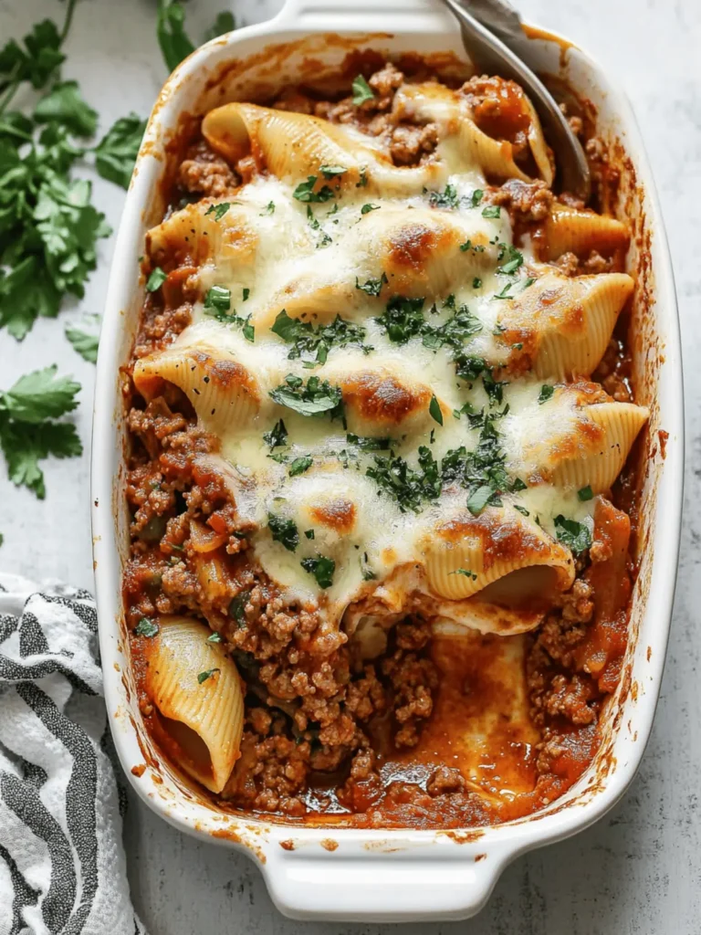 Stuffed Shells with Ground Beef