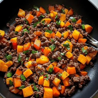 Beef and Sweet Potato Breakfast Hash