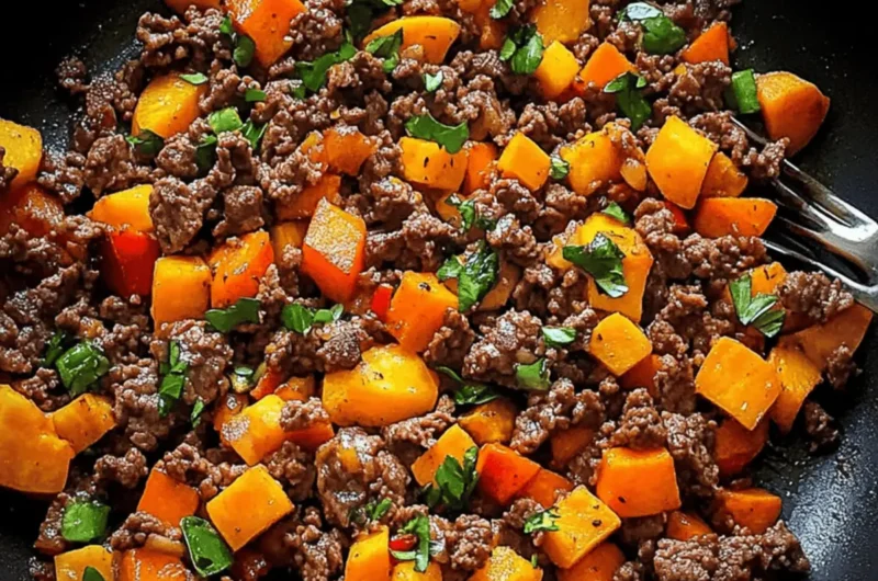 Beef and Sweet Potato Breakfast Hash