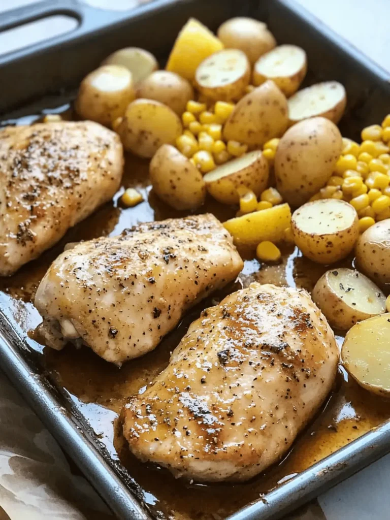 Savory Honey Mustard Chicken Sheet Pan Dinner with Potatoes 2 Honey Mustard Chicken Sheet Pan Dinner with Potatoes and Corn