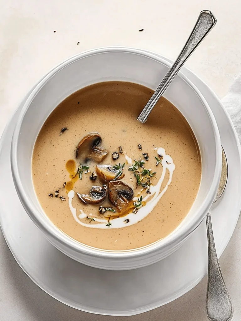 Silky Chestnut and Mushroom Soup with Thyme for Cozy Nights 4 Silky Chestnut and Mushroom Soup with a Touch of Thyme