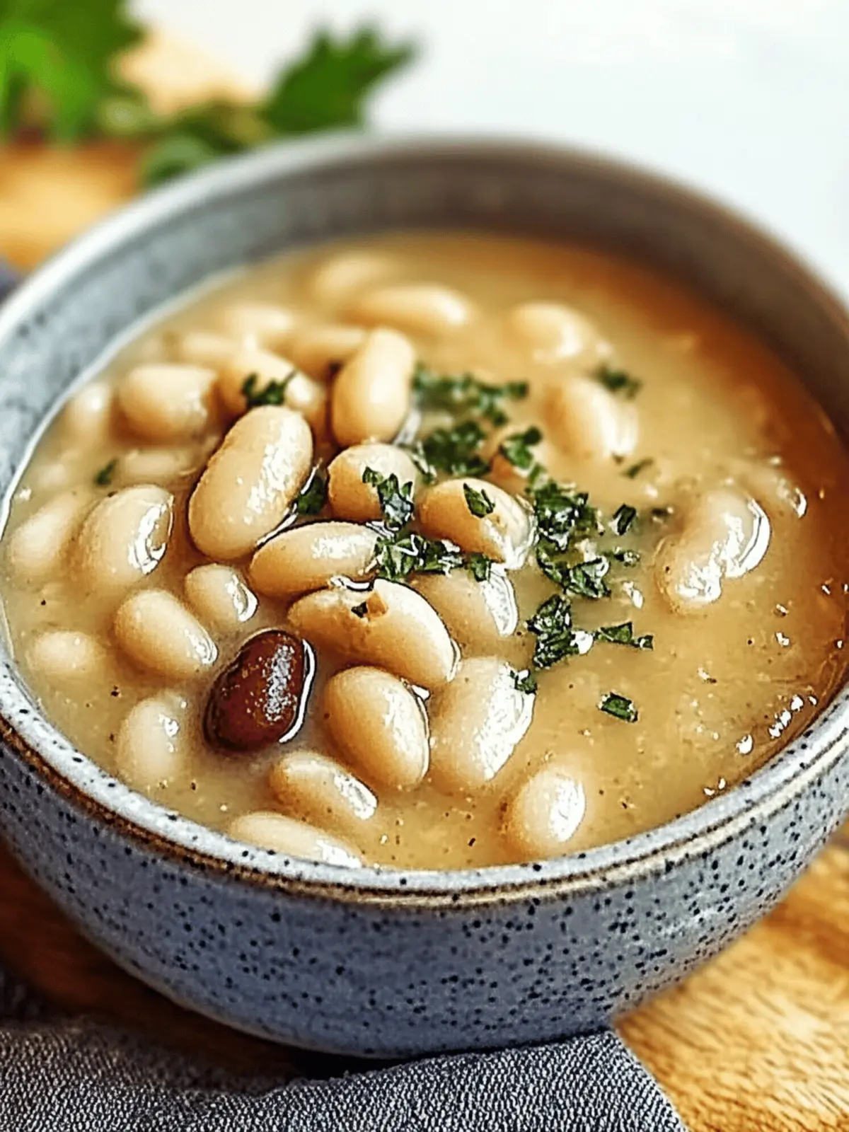 Creamy Northern White Beans in a Slow Cooker