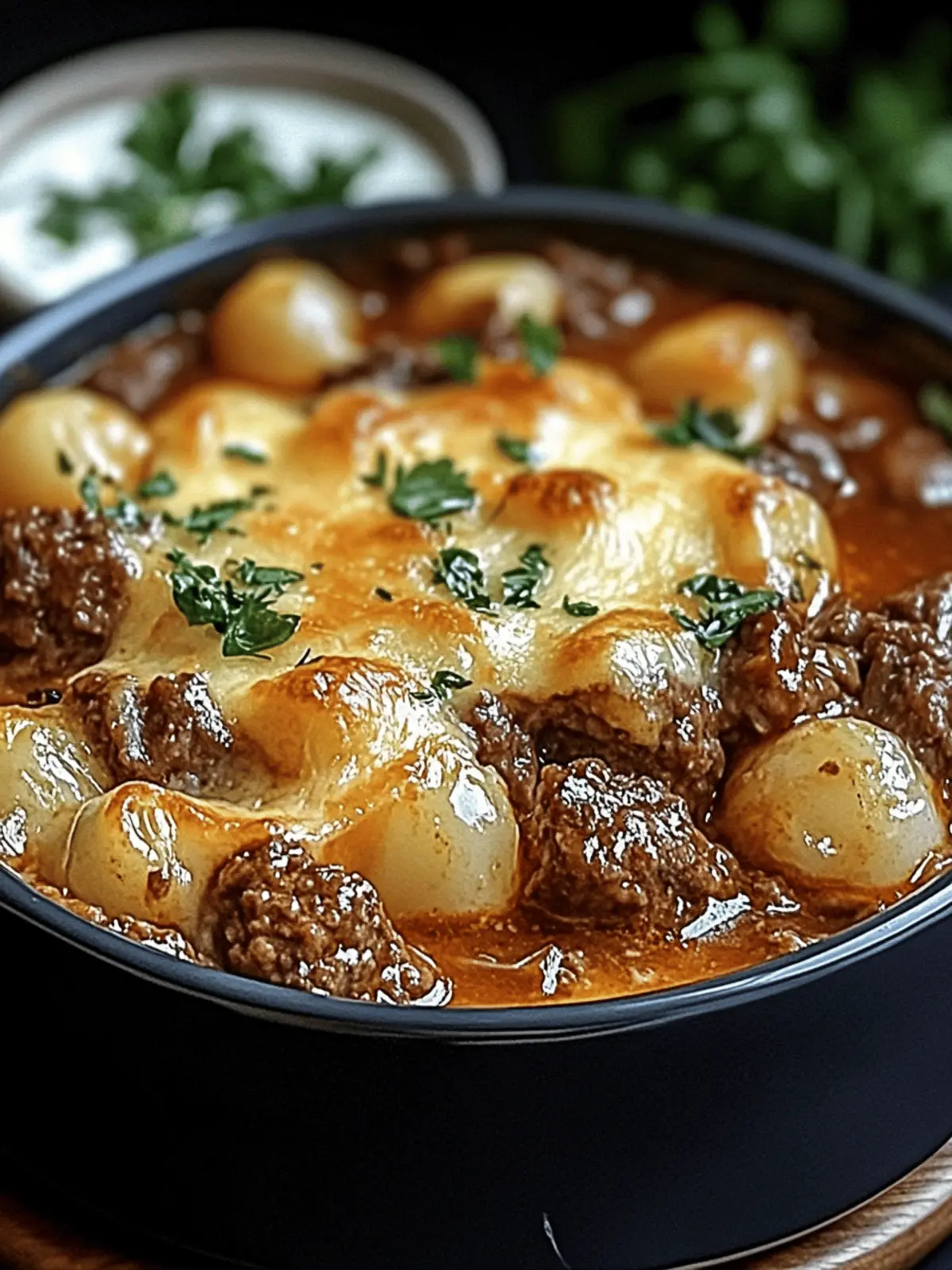 Hearty Angel Beef Casserole with Cheesy Delight