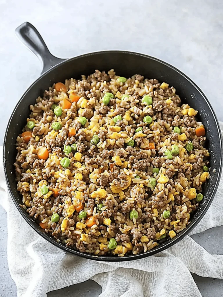 Savory Ground Beef Fried Rice in 30 Minutes or Less 4 Ground Beef Fried Rice