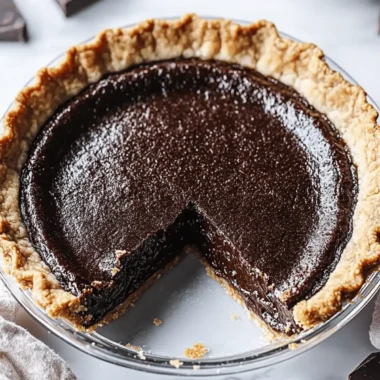 Classic Chocolate Chess Pie with a Buttery Crust