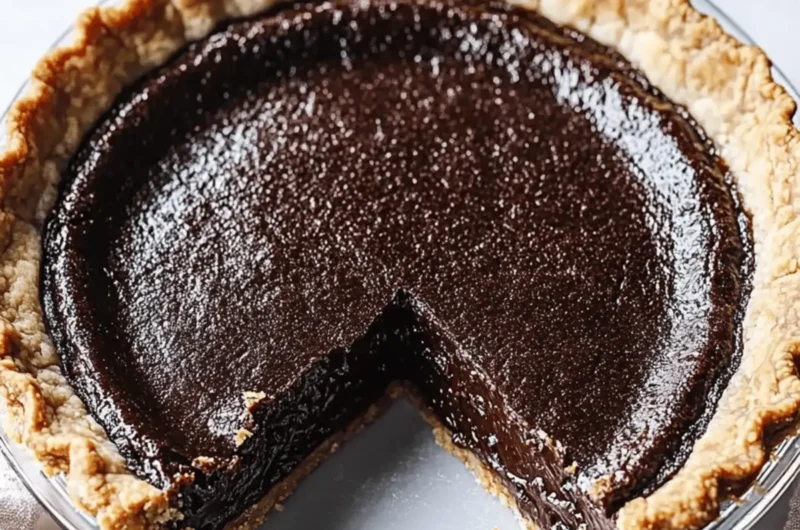 Classic Chocolate Chess Pie with a Buttery Crust