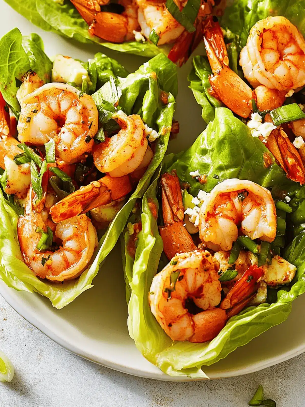 Buffalo Shrimp Lettuce Wraps
