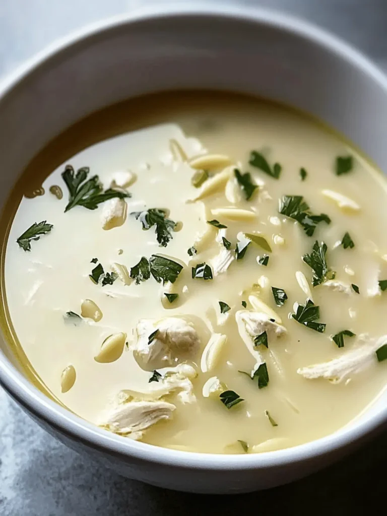 Silky Greek Lemon Chicken Soup with Orzo: Comfort in a Bowl 2 Silky Greek Lemon Chicken Soup with Orzo