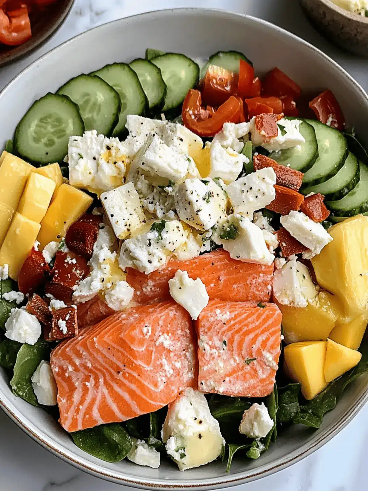 Delicious Salmon Cobb Salad