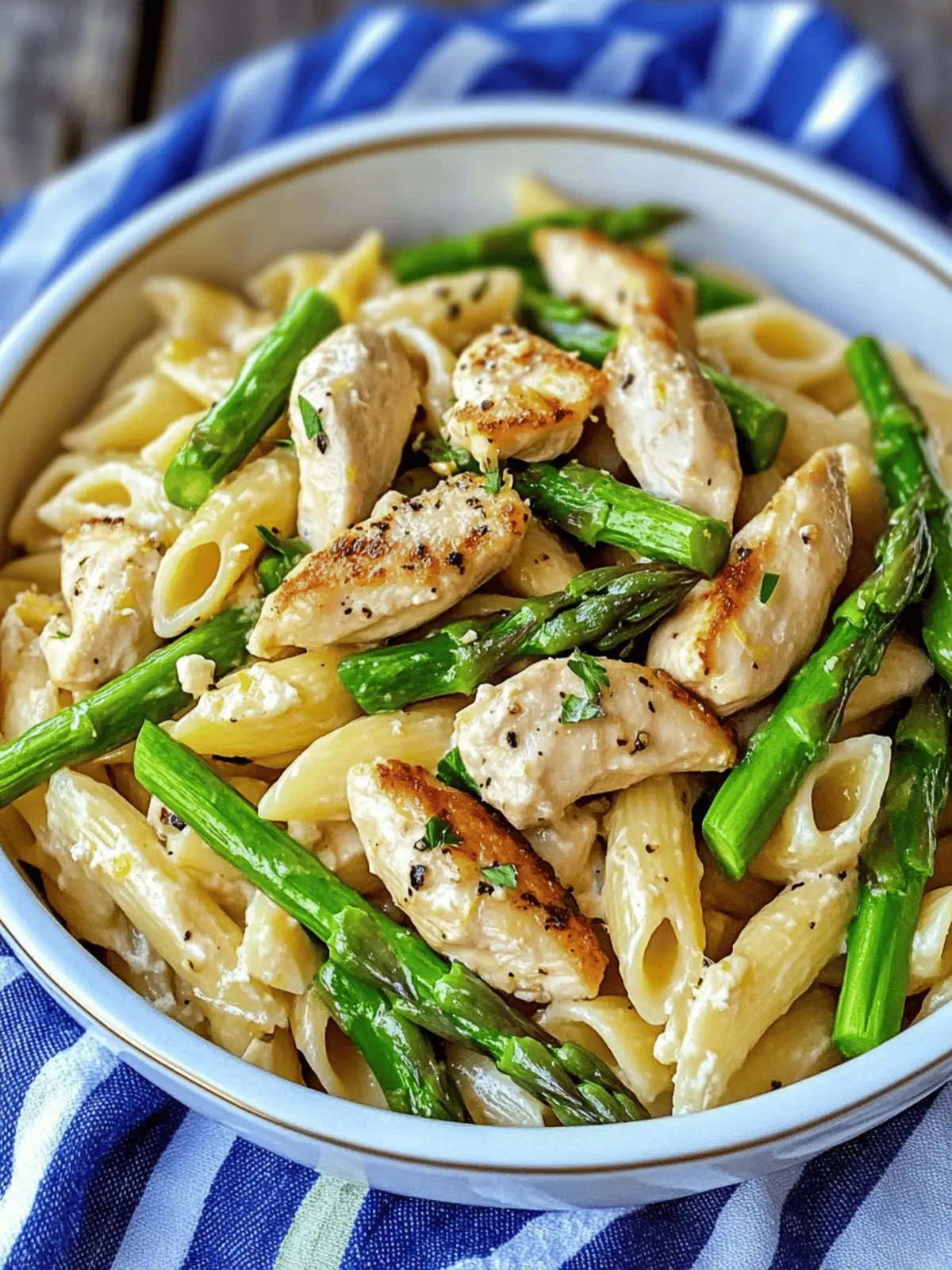Lemon Asparagus Chicken Pasta