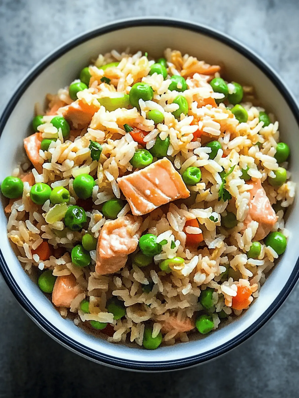 Flavorful Salmon Fried Rice with Veggies