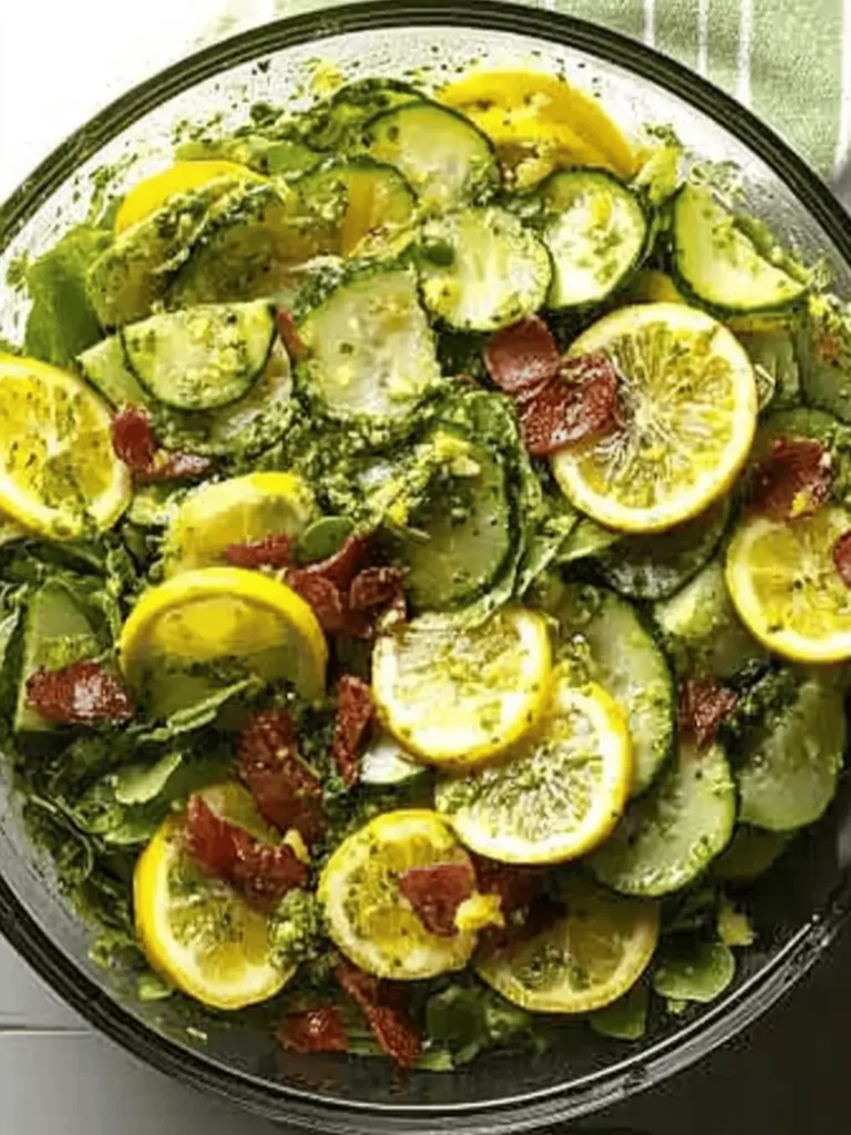 Crunchy Lemon-Pesto Garden Salad Packed with Fresh Flavor 4 Crunchy Lemon-Pesto Garden Salad