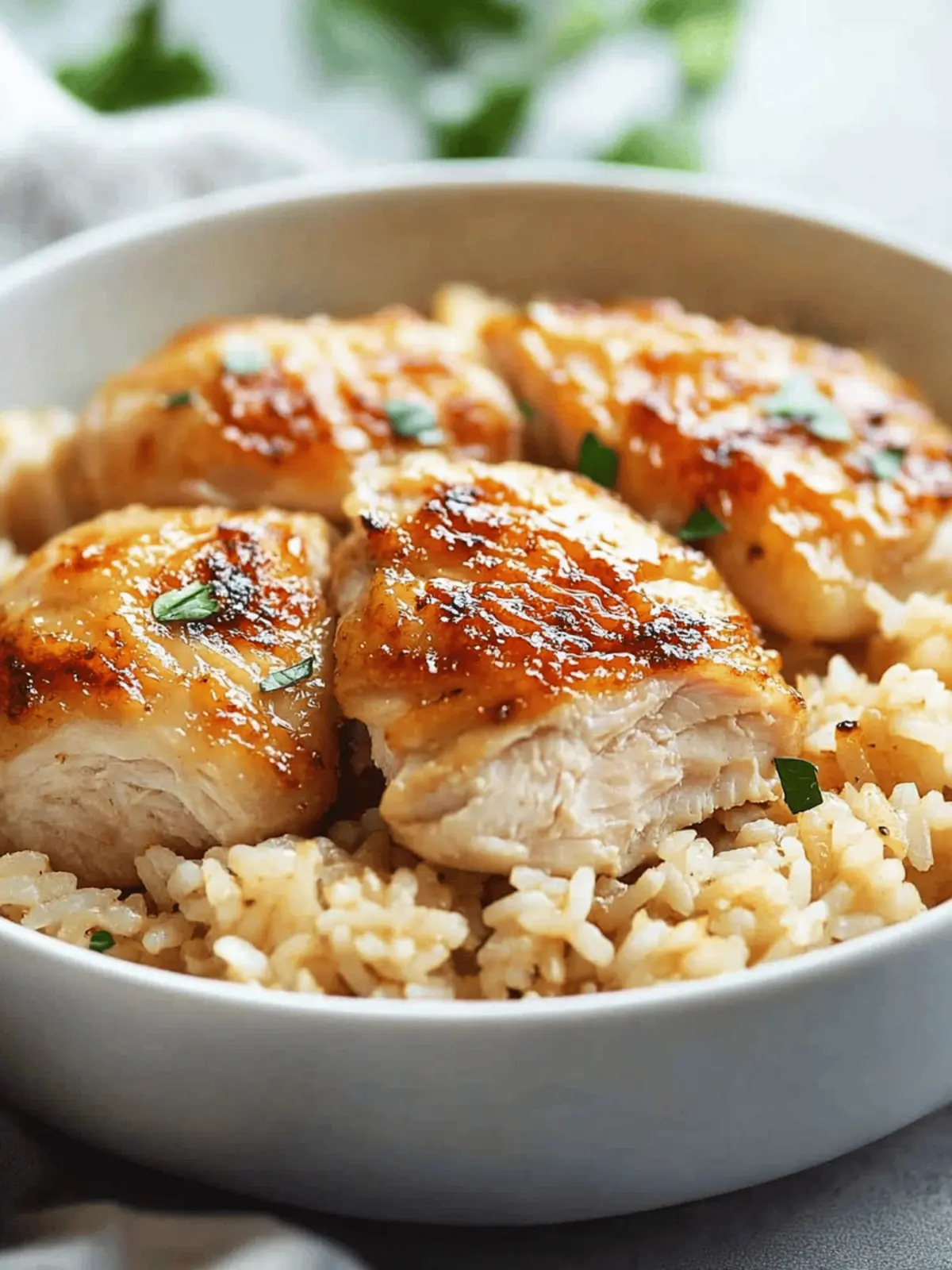 Tender Chicken Thighs with Fragrant Rice in a Slow Cooker Harmony