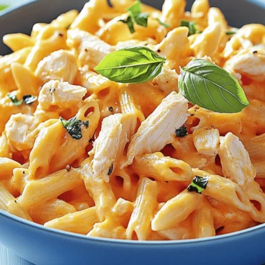 Creamy Buffalo Chicken Pasta with Cheddar and a Kick