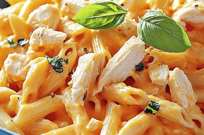 Creamy Buffalo Chicken Pasta with Cheddar and a Kick