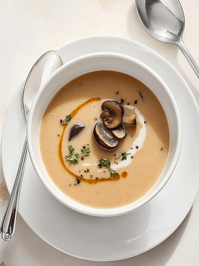 Silky Chestnut and Mushroom Soup with Thyme for Cozy Nights 2 Silky Chestnut and Mushroom Soup with a Touch of Thyme