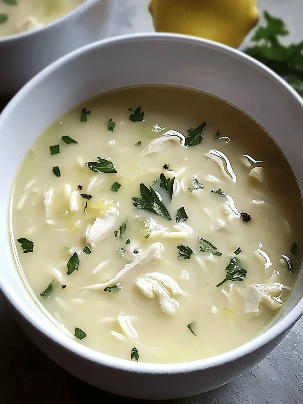 Silky Greek Lemon Chicken Soup with Orzo