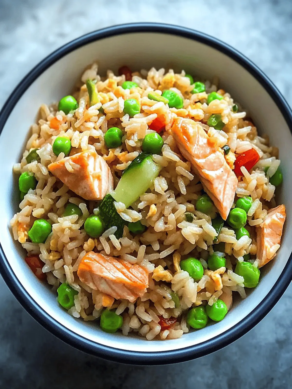 Flavorful Salmon Fried Rice with Veggies
