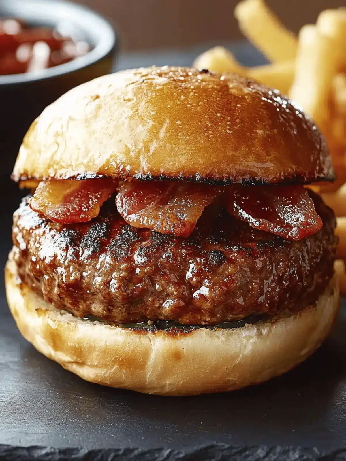 Chef John’s Bacon-Topped Grilled Meatloaf Burgers
