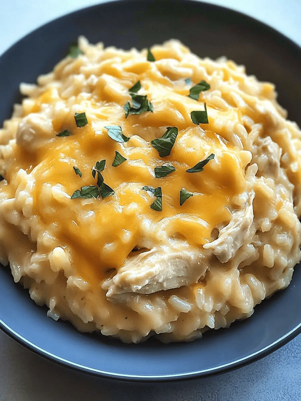 Creamy Slow Cooker Cheesy Chicken and Rice
