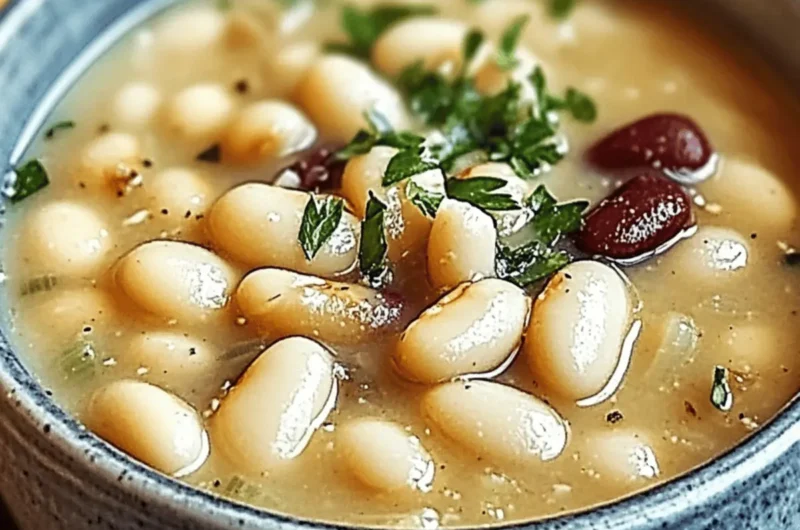 Creamy Northern White Beans in a Slow Cooker