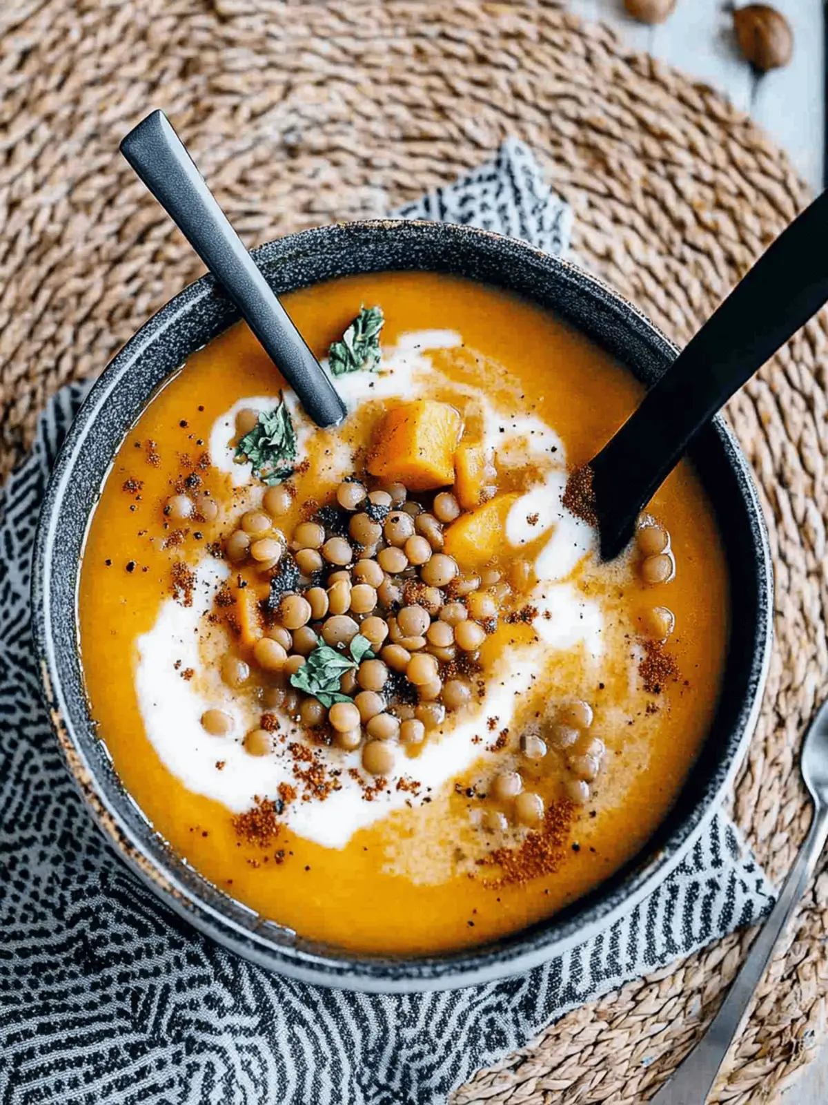 Sweet Potato, Carrot, Apple, and Red Lentil Soup Recipe