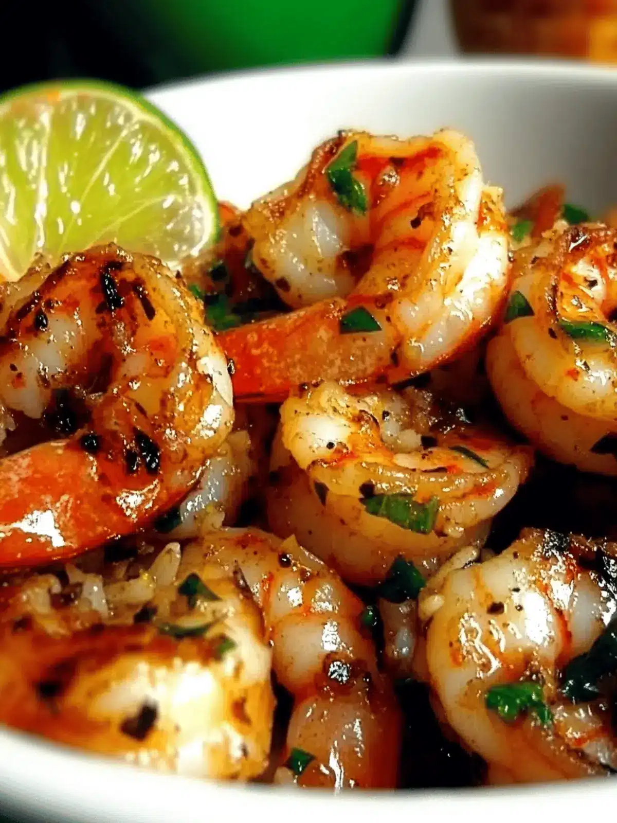 Thai Chili Lemongrass Grilled Shrimp with Sweet Basil & Lime Fried Rice