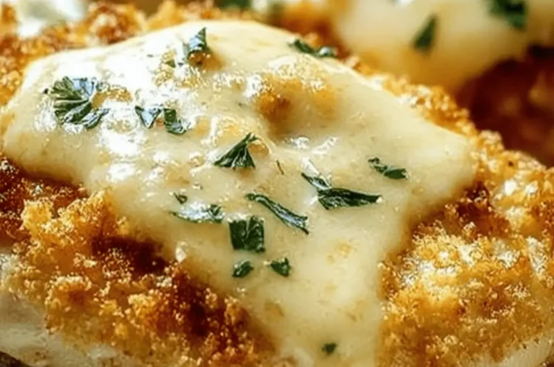 Lemon Pecorino Crusted Chicken with Creamy Lemon Sauce