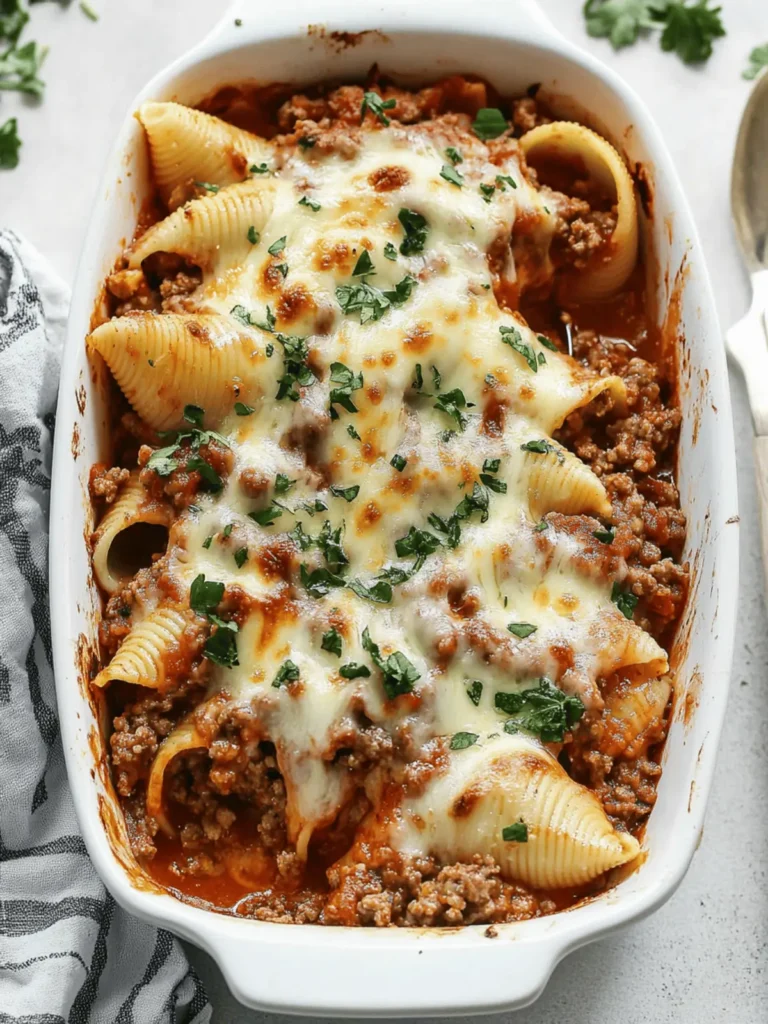 Stuffed Shells with Ground Beef