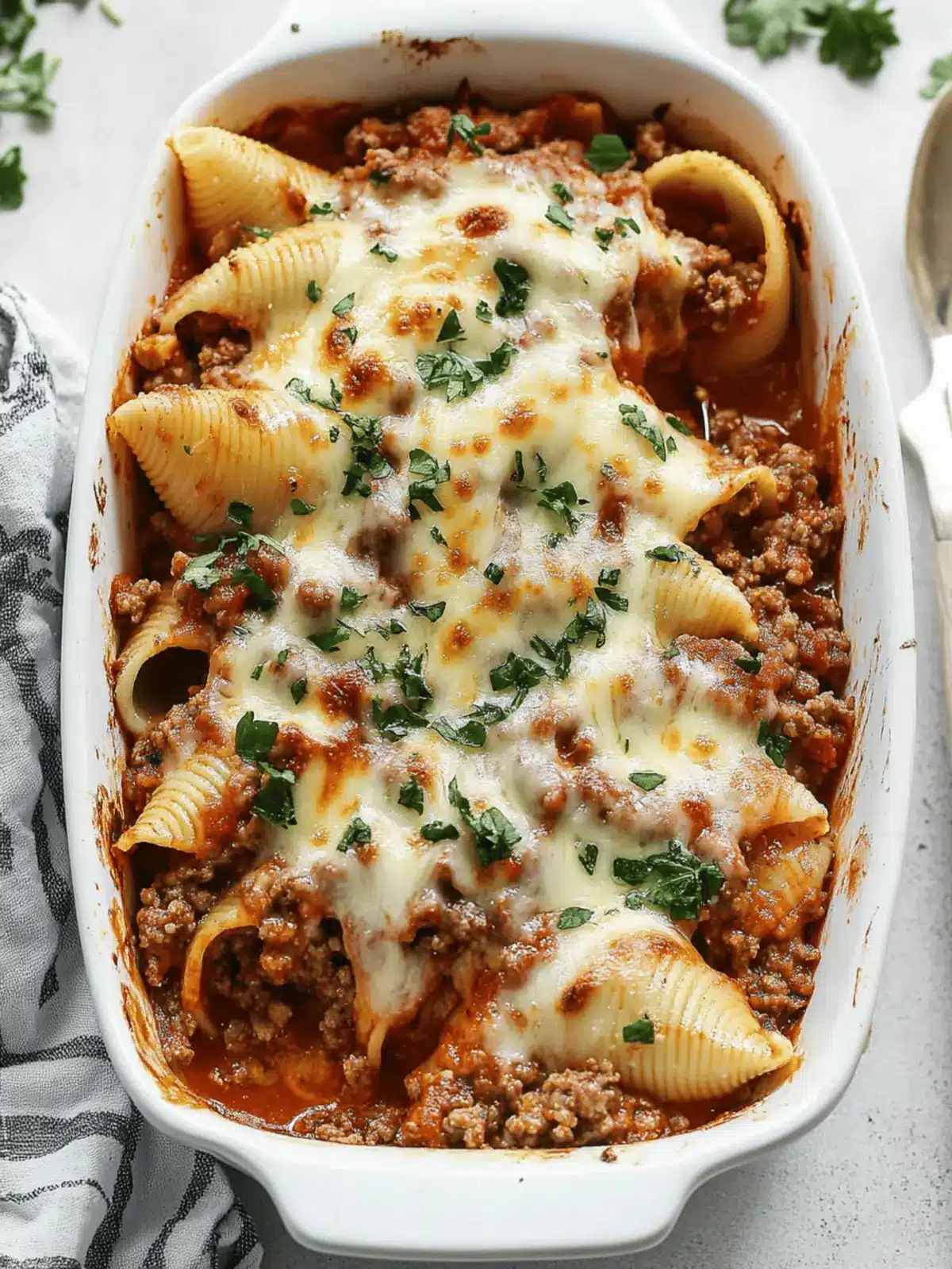 Stuffed Shells with Ground Beef