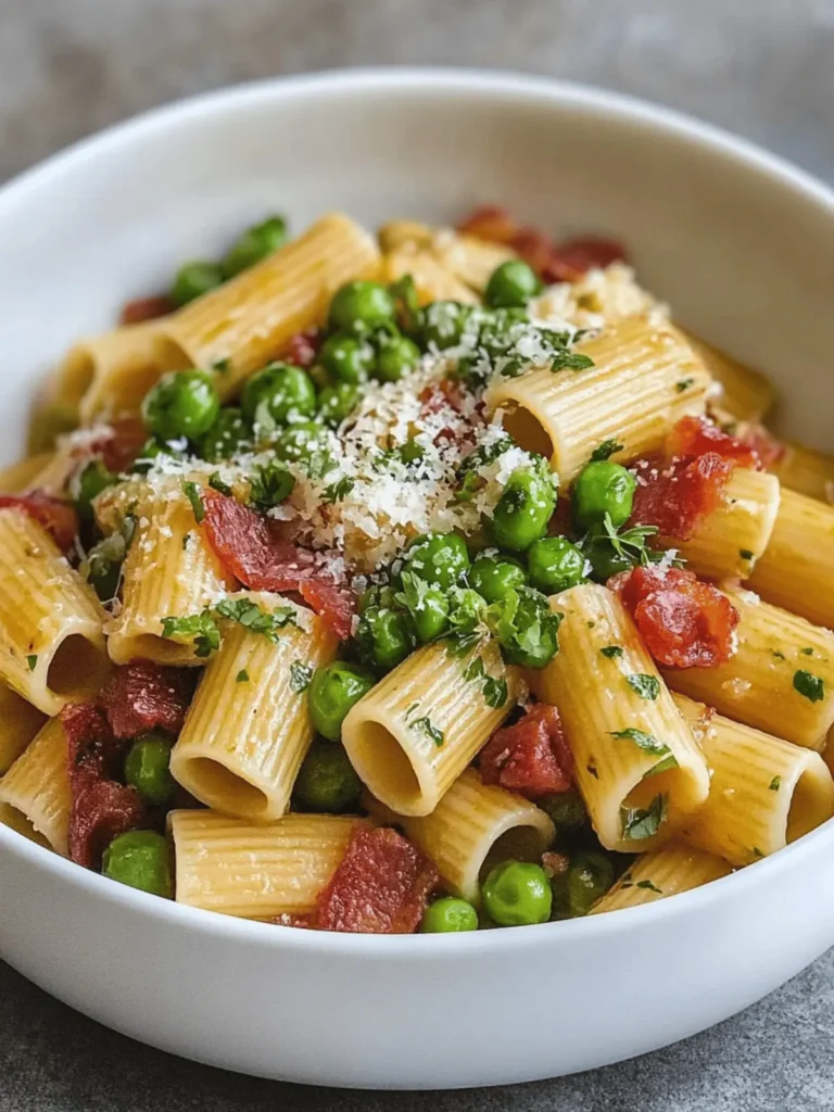 Pancetta Primavera Rigatoni: Spring's Savory Pasta Delight 4 Pancetta Primavera Rigatoni